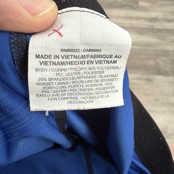 NIKE PRO Training Capri Pants Womens M Blue Snake Print Cropped Leggings 694381 - Picture 5 of 8